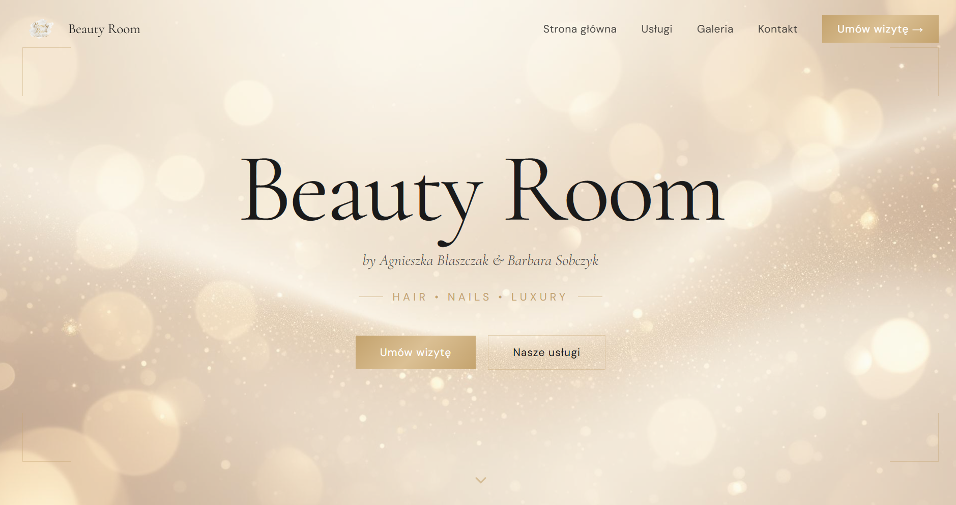 Strona internetowa salonu kosmetycznego Beauty Room w Częstochowie